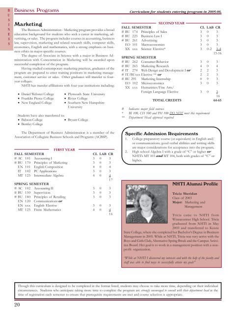 Catalog 05-06 - NHTI - Concord's Community College