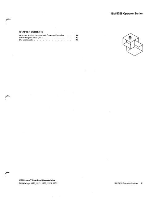 IBM System/7 Functional Characteristics - All about the IBM 1130 ...