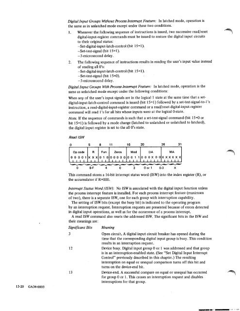 IBM System/7 Functional Characteristics - All about the IBM 1130 ...