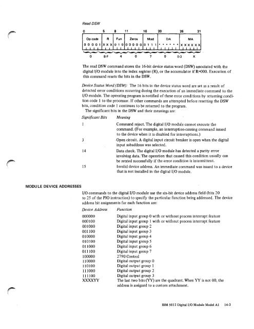 IBM System/7 Functional Characteristics - All about the IBM 1130 ...