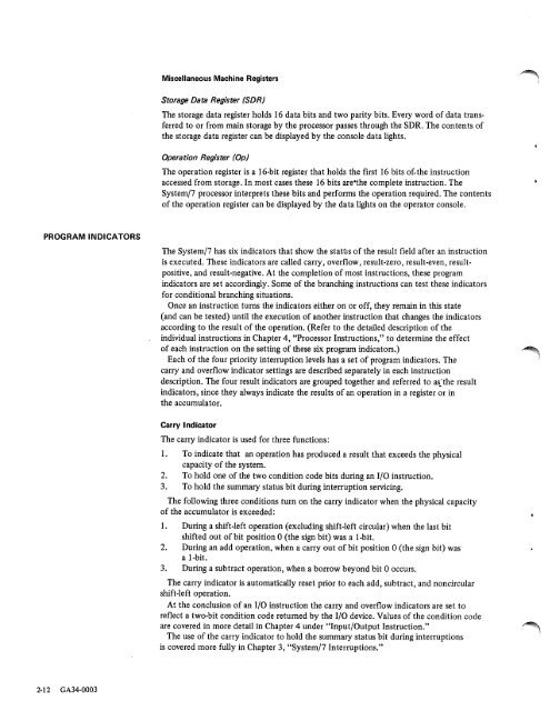 IBM System/7 Functional Characteristics - All about the IBM 1130 ...