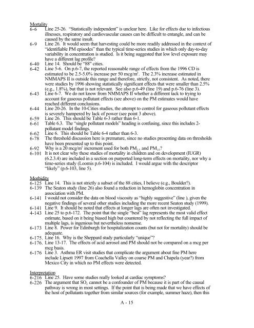 Review of the Air Quality Criteria Document for Particulate Matter