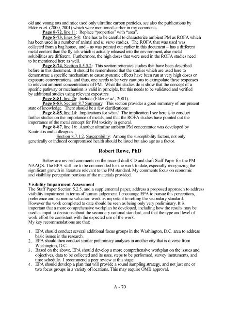 Review of the Air Quality Criteria Document for Particulate Matter