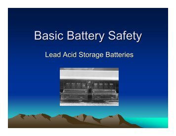 Basic Battery Safety