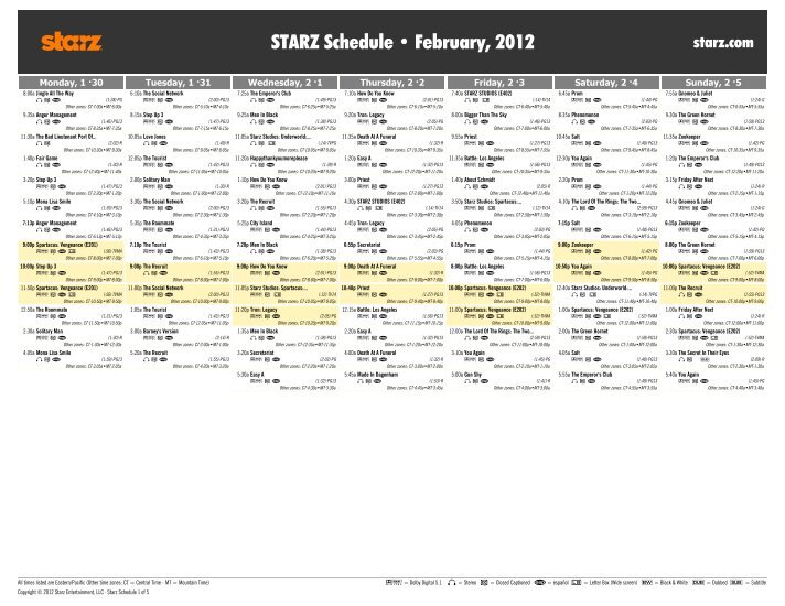 Starz Magazines