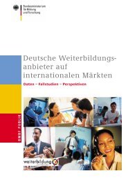 Deutsche Weiterbildungsanbieter auf internationalen Märkten Daten