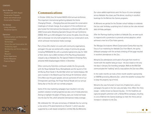 2008 - 2009 Annual Report - Zoos South Australia