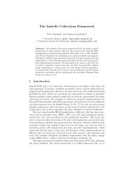 The Isabelle Collections Framework - Chair for Logic and Verification