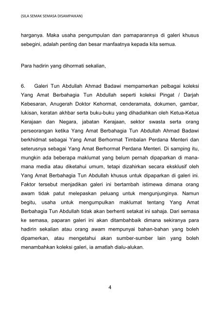 1 TEKS UCAPAN YBHG DATO' SRI DR. ALI BIN HAMSA KETUA ...