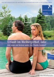 Urlaub im Bleibergerhof, oder - Falkensteiner