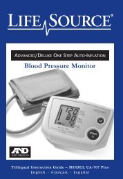 LifeSource UA-767 Plus Digital Blood Pressure ... - ActiveForever