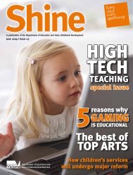 Shine Magazine, Issue 5, June 2009 - Department of Education and ...