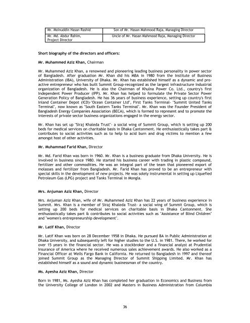 Information Document - Dhaka Stock Exchange