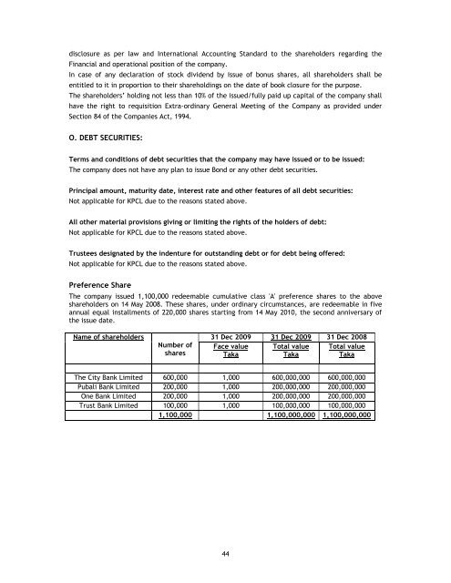 Information Document - Dhaka Stock Exchange