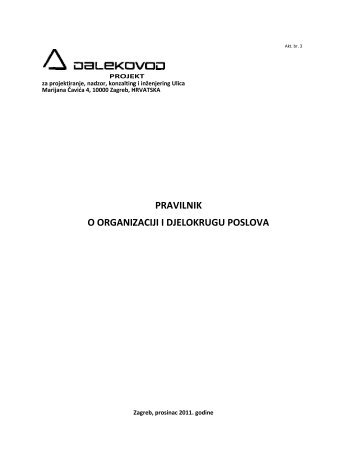 Pravilnik organizacije.pdf - Dalekovod Projekt