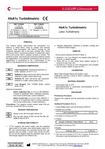 HbA1c Turbidimetric - Linear