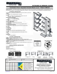 EXTRUDED ALUMINUM LOUVER - Safe-Air Dowco