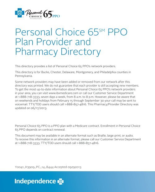Download a 2014 Personal Choice 65 PPO