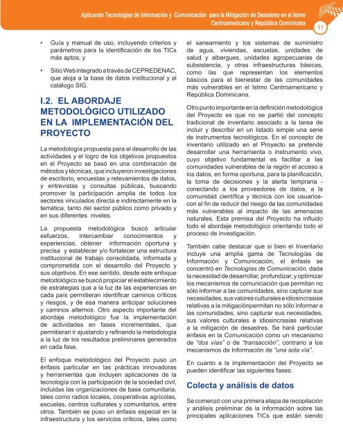 i.1. antecedentes y objetivos del proyecto - Red Interamericana de ...