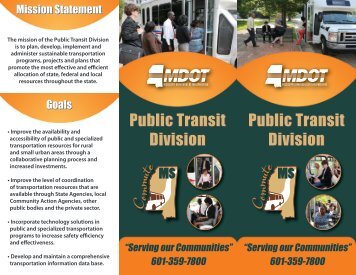 Public Transit Brochure - Mississippi Department of Transportation