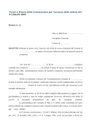 seduta del 9 luglio - Commissione per l'accesso ai documenti ...