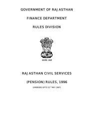 RCS Pension Rules - Finance Department, Government of Rajasthan