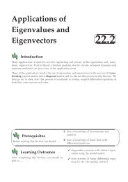 Applications of Eigenvalues and Eigenvectors