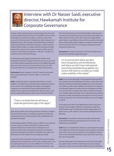 Corporate Governance in the GCC - Euromoney