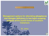 Interactions of OM and fertilizer (WPW2002) - ETH - North-South ...