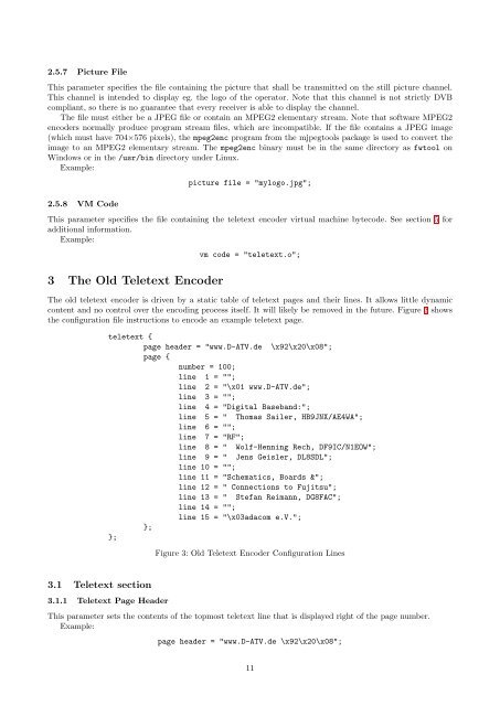 D-ATV DVB-S Transmitter Configuration File