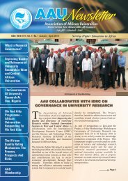 AAU NEWSLETTER English Vol. 17 Issue 1 2011 - AAU Resource ...