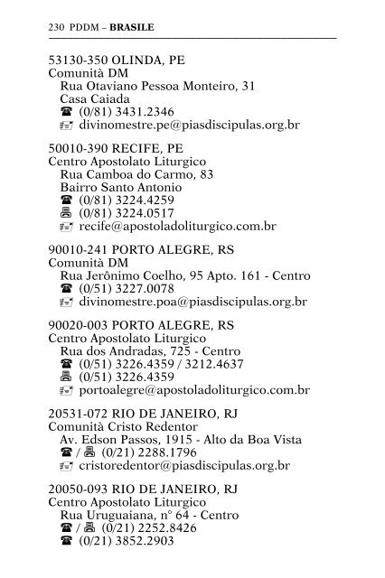 indirizzi paolini - Societa San Paolo