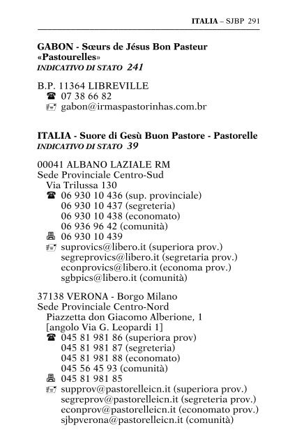 indirizzi paolini - Societa San Paolo