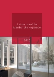 Letno poroÄilo Mariborske knjiÅ¾nice 2010 - Mariborska knjiÅ¾nica