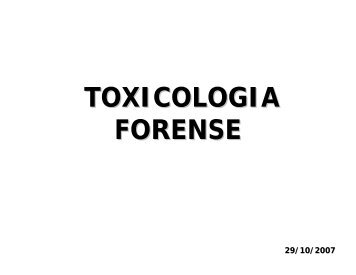 TOXICOLOGIA FORENSE - Justicia Forense