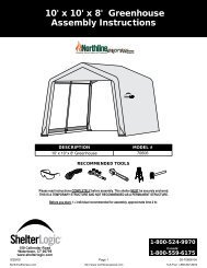 10' x 10' x 8' Greenhouse Assembly Instructions - NorthlineExpress ...