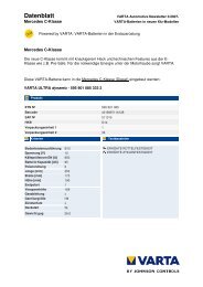 Datenblatt - VARTA Automotive PartnerNet