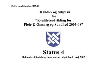 Handle- og tidsplan for kvalitetsudviklingsplan ... - Greve Kommune