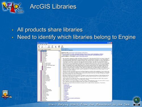 Developing ArcGIS Engine Applications - Northeast Arc Users Group