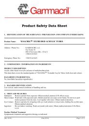 Download our Extruded Acrylic Tube material safety ... - Perspex