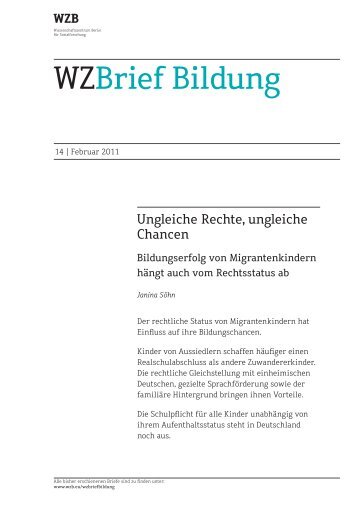 Wzbrief Bildung 14 - Bibliothek - WZB