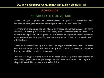 causas de engrosamiento de pared vesicular