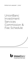 Fee and Commission Schedule - Union Bank