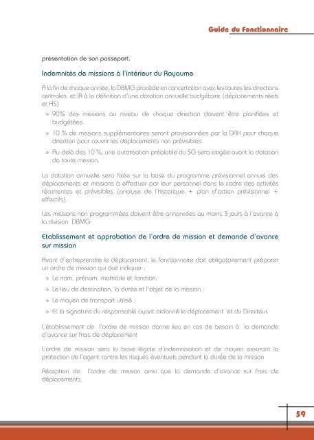 Guide du Fonctionnaire - Ministère de l'Habitat, de l'urbanisme et de ...