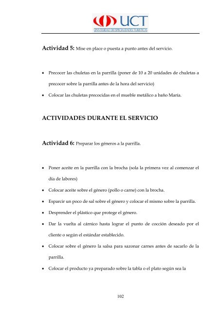 Manual de Procedimientos Operativos para el Restaurante las ...