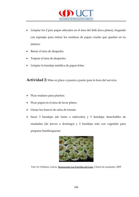 Manual de Procedimientos Operativos para el Restaurante las ...