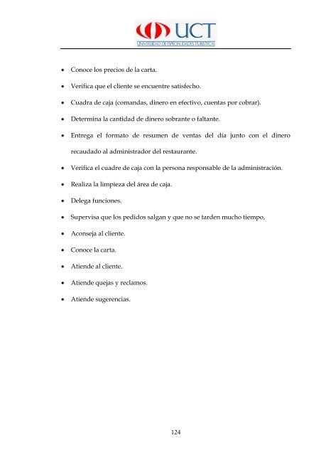 Manual de Procedimientos Operativos para el Restaurante las ...