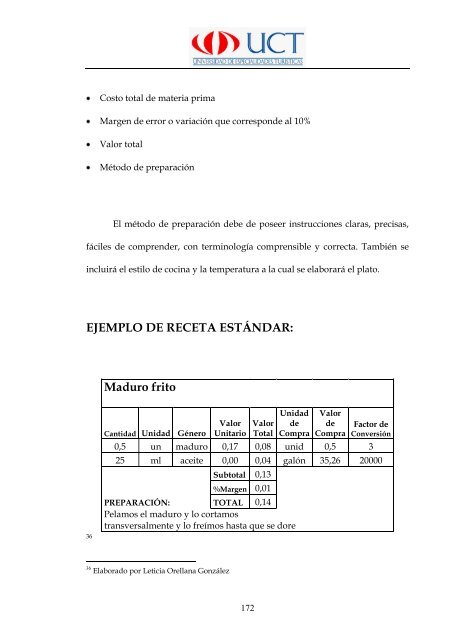 Manual de Procedimientos Operativos para el Restaurante las ...