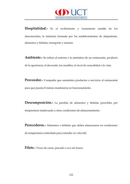 Manual de Procedimientos Operativos para el Restaurante las ...