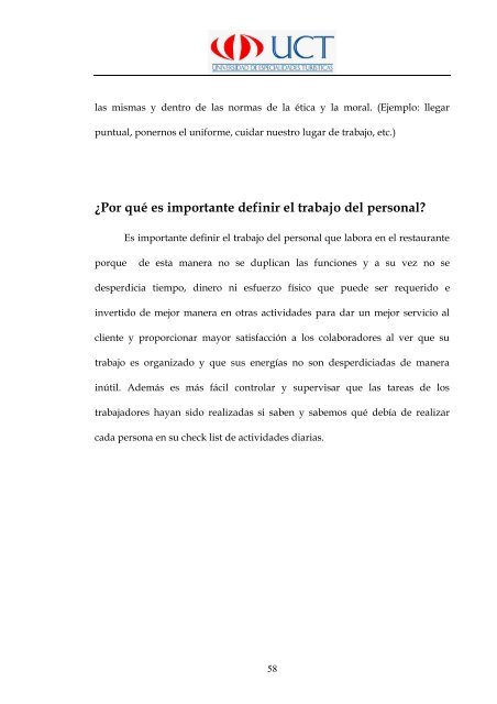 Manual de Procedimientos Operativos para el Restaurante las ...